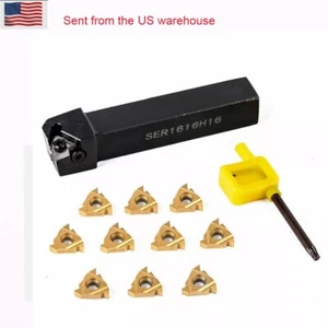 SER1616H16 16mm lathe Thread Turn Tool Holder +16ER AG60 BP010 carbide Inserts - Picture 1 of 8
