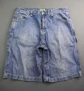 Pantalones cortos de jean vintage 2005 Lucky Brand carpintero sanforizados talla 33 (33x11) - Imagen 1 de 8