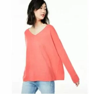 Charter Club Pullover V-Neck Pure Cashmere Grape Fruit Punch XS - Bild 1 von 2