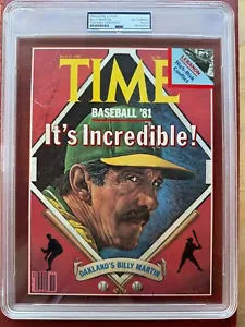 BILLY MARTIN *PSA DNA* Autographed magazine cover *PERIOD SIGNATURE* Billy Ball - Picture 1 of 3