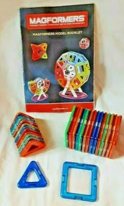 Magformers 27 Pc Building Toy Multicolored Set 12 Triangles 15 Squares Booklet - Picture 1 of 4
