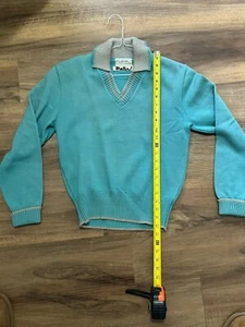 VINTAGE 100% VIRGIN WOOL CRITERION CLASS SWEATER “MATER” SHERMAN OAKS L.A CALIF - Picture 1 of 12
