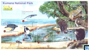Briefmarken Sri Lanka 2016, Kumana Nationalpark, Elefanten, Vögel, Fische, Stempelglanz - Bild 1 von 1