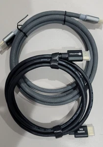 2 6 ft HDMI Cable HDMI 2.1 48 GBPS Cord 8K & 4K Ultra HD 3D High Speed Ethernet - Picture 1 of 11