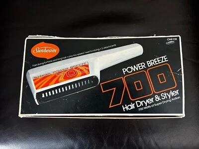 Vintage 1973 Sunbeam 700 Power Breeze Hair Dryer & Styler , Mod ONED8- WORKS!! - Image 1 of 4