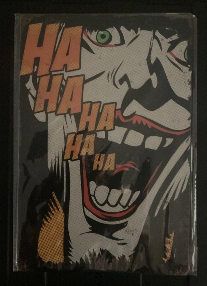 HA HA HA Classic Joker Metal sign garage man cave workshop office Funny BATMAN - image 1 of 1