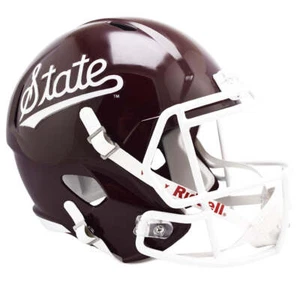 Mississippi State Bulldogs Script Speed Full Size Replica Football Helm - Bild 1 von 4