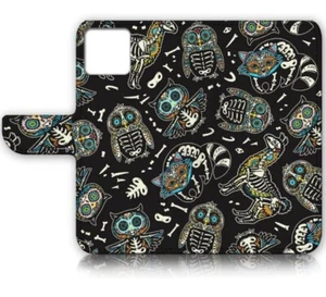 iPhone 13 Pro Max, Designed Flip Wallet Phone Case Cover, A24660 Day of Dead Cat - Picture 1 of 7