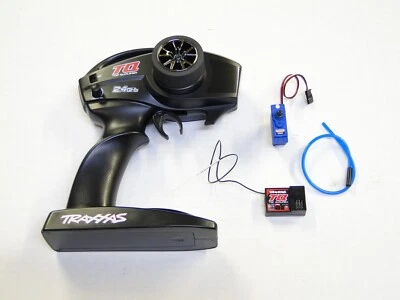 NEW TRAXXAS 1/16 SLASH   TQ 2.4ghz 2 Channel Radio System Receiver + SERVO RD - Image 1 of 3