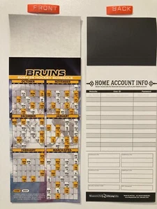 NHL 2024-2025 BOSTON BRUINS MAGNET SCHEDULE TEAMS, DATES & TIMES-NEW - Picture 1 of 2