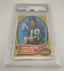 1970 Topps Johnny Unitas #180 Baltimore Colts PSA 1 - Imagen 1 de 8