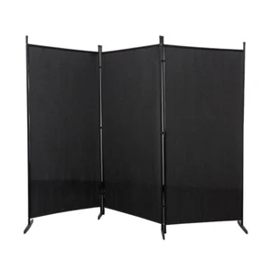 Paravent 3 Teilig Raumteiler Sichtschutz Trennwand Spanische Wand Schwarz 260cm - Bild 1 von 6