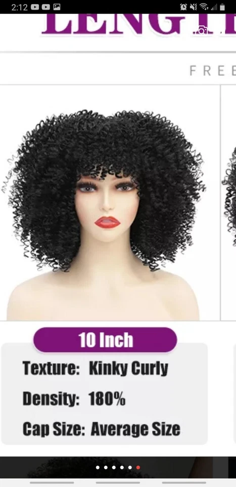 Peluca de pelo rizado Foto 1 de 3