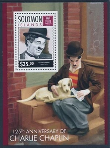 2014 SOLOMON ISLANDS CHARLIE CHAPLIN MINI SHEET ($35) FINE MINT MNH - Picture 1 of 1