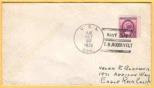 USS Erie PG 50 27. Oktober 1936 KB: Navy Day, T.R. Roosevelt - Bild 1 von 1