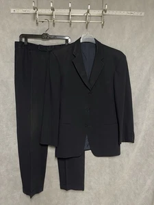 Hugo Boss Suit Men 38R 40R Navy Einstein Sigma Wool Stretch Career P 33X33 Luxe - Picture 1 of 21
