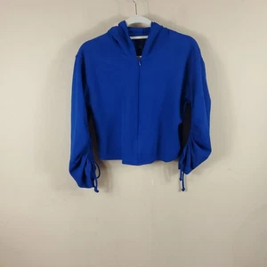 500 Maison Cinqcent Full Zip Cropped Jacket with Ruched Sleeve Size S - Picture 1 of 12