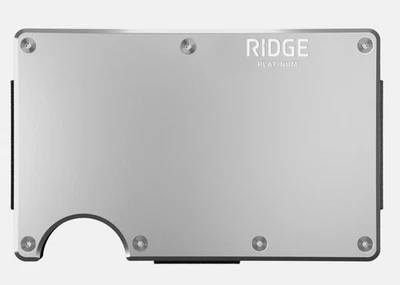RIDGE 2.0 PLATINUM MINIMALIST WALLET SOLD OUT PREMIUM MSRP $295 FREE SHIPPING  - Image 1 of 4