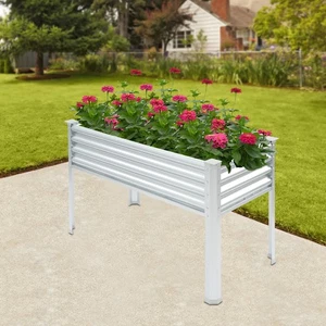 Cama de jardín elevada con patas maceta de metal cama alta para verduras y flores - Imagen 1 de 20