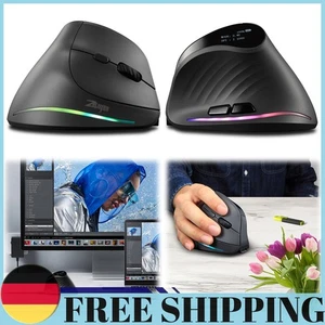 Ergonomiczna mysz, akumulatorowa, regulowana DPI, 7 przycisków do komputera, laptopa, , - Zdjęcie 1 z 12