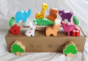 Let's Play ANIMAL Seesaw Jaques Wooden Toy new/sealed - Picture 1 of 4