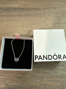 Pandora Funkelndes Infinity Herz Collier Halskette Sterlingsilber 392666C01-50 - Bild 1 von 8
