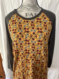 LULAROE Randy Shirt XL Floral Womens Stretch Comfort - Picture 1 of 7