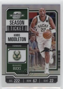 Boleto de temporada óptico Panini Contenders 2023-24 plateado Prizm Khris Middleton #7 - Imagen 1 de 3