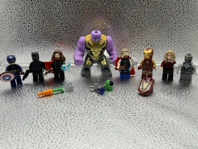 LEGO Marvel Vengadores Minifigura Lote Thanos Iron Man Thor Capitán América Pantera Foto 1 de 4