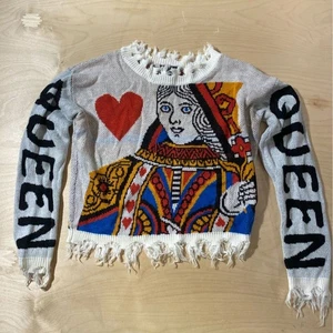 Maglione Run 7 Way Queen Graphic Distressed Cropped Large (GE) - Foto 1 di 7