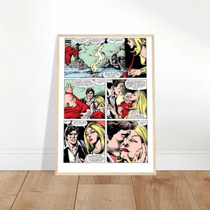 Vintage Romance Comic Panel Framed Poster - Retro Love Story Art - Bild 1 von 9
