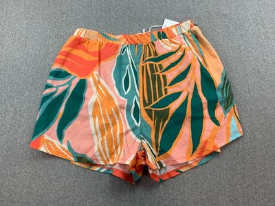 Pantalones Cortos Vitamina A Mezcla de Lino Tropical Mandarina Para Mujer M Naranja Playa Vacaciones Foto 1 de 4