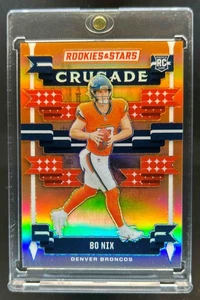 2024 Panini Rookies & Stars Bo Nix Crusade RC Orange Rookie #23/25 Broncos - Imagen 1 de 2
