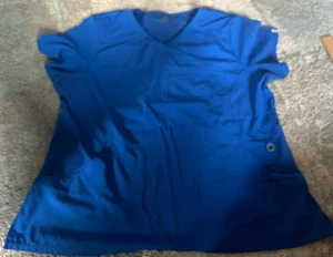 Cherokee Infinity Scrub Top - 2 Pocket Royal Blue, Fitted, Comfortable, Size 2X - Picture 1 of 6