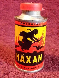 NICE GRAPHICS - WITCH - TIN BOX HÄXAN STOCKHOLM SWEDEN SWEDISH - Picture 1 of 6