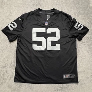 Las Vegas Raiders Jersey Mens 2XL Black NFL Football Khalil Mack 52 Nike Dri-Fit - Picture 1 of 8