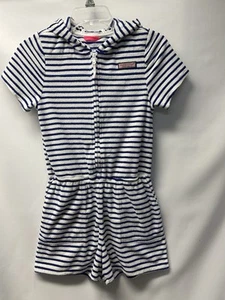 Vineyard Vines Girls Blue Stripe Cover-Up The Sher Shirt SS Size L Swim - Picture 1 of 4