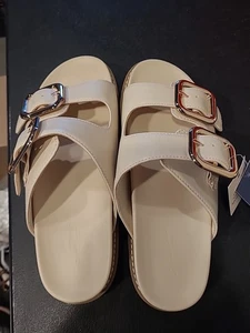 Collin Damen-Sandalen Knochen doppelte Schnalle Fußbett ─ Universalgewinde 100-6 - Bild 1 von 4