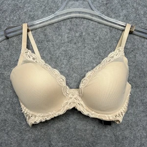 Natori Feathers Bra Womens 32DD Beige Lace Underwire Padded Shape Support NWT - Picture 1 of 12