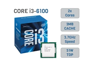 CPU INTEL I3-6100 3M Cache, 3.70 GHz SK 1151 (SR2HG) - Afbeelding 1 van 3