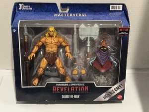 Figuras coleccionables Masters of the Universe Revelation Savage He-Man & Orko 7" - Imagen 1 de 3
