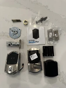 Schlage Camelot Satin Nickel Encode Plus Wifi cerradura inteligente BE499WB cámara 619 - Imagen 1 de 4