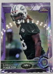 Lorenzo Mauldin 2015 Topps cromado púrpura paralelo RC #174 New York Jets - Imagen 1 de 2