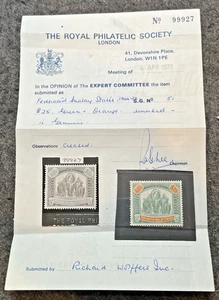 FEDERATED MALAY STATES POSTAGE REVENUE STAMP SG51 $25 RPS CERT VLMM CAT.£2250 - Picture 1 of 5