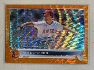 Reid Detmers 2022 Topps Chrome /25 Orange Wave Refractor RC Auto Rookie (LESEN) - Bild 1 von 3