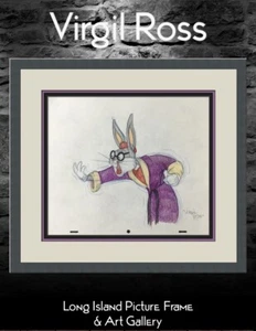 Virgil Ross Original Firmado Hoja de Modelo Dibujo Bugs Vestido de Conejo I Enmarcado Personalizado - Imagen 1 de 5