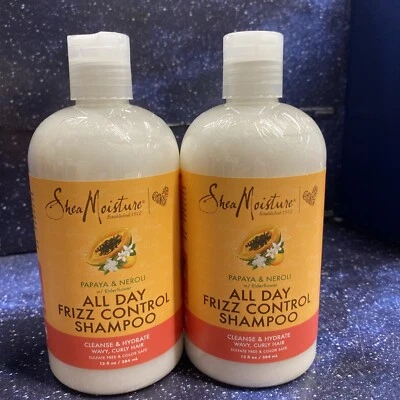 2 X Shea Moisture Natural All Day Frizz Control Shampoo 13 Fl Oz Ea - Image 1 of 4