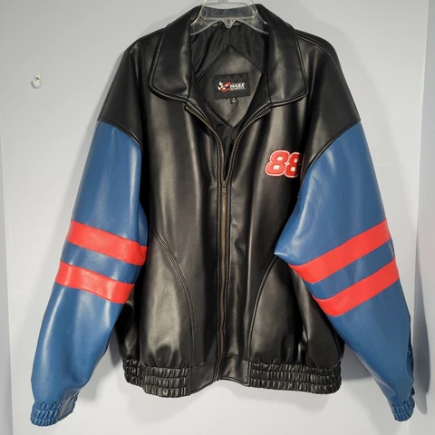 Dale Jarrett #88 Racing Faux Leather Jacket Size XL Embroidered Chase Authentic Cover