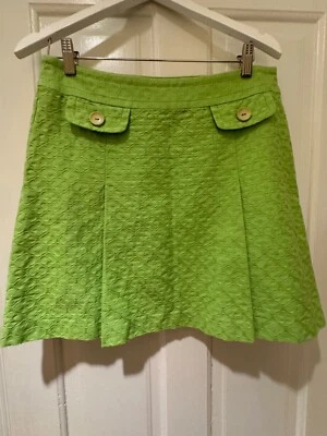 Minifalda Trina Turk Brocado Verde Lima-Talla 8-USADA EN EXCELENTE ESTADO Foto 1 de 4