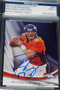 Peyton Manning Signed 2013 Topps Platinum AUTO PSA/DNA NM 7 - Picture 1 of 8